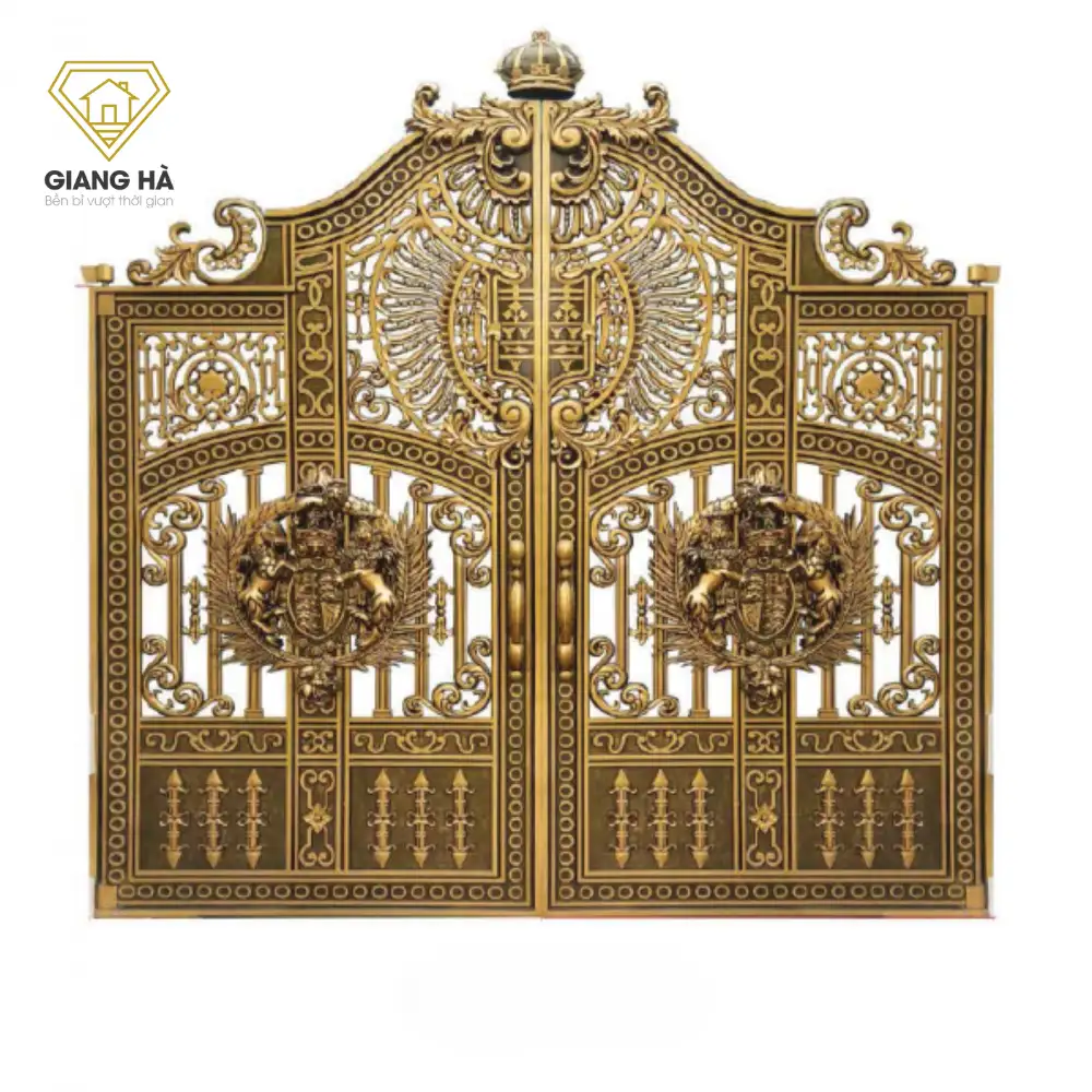 Cổng nhôm đúc họa tiết Buckingham 05