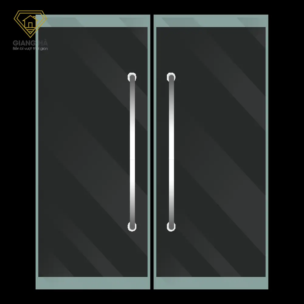 Cửa kính cường lực 2 cánh mở quay - Mẫu số 3 | Giang Hà Door