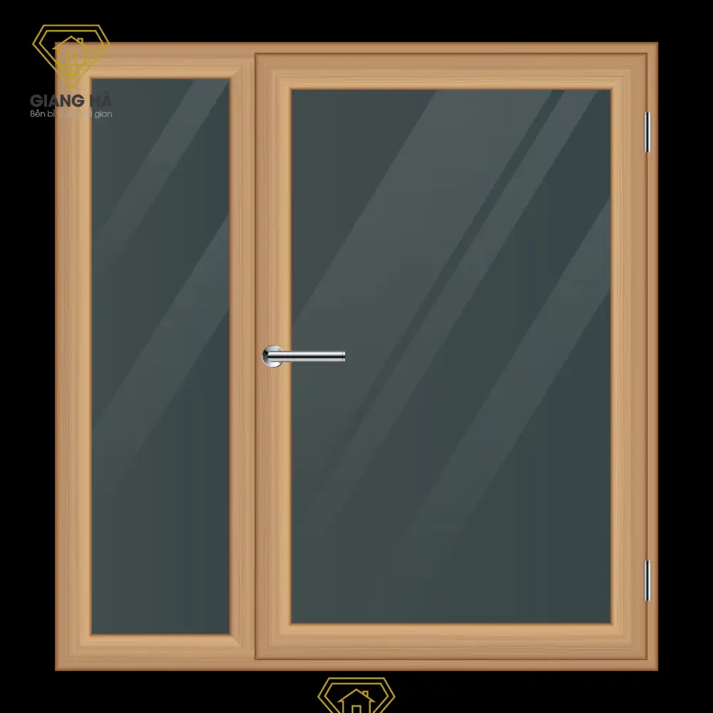 Cửa kính cường lực 2 cánh mở quay - Mẫu số 4 | Giang Hà Door